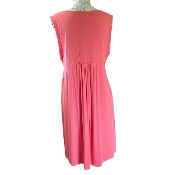 Chelsea & Theodore Pink Mini Dress with White Embroidery - Picture 4 of 9